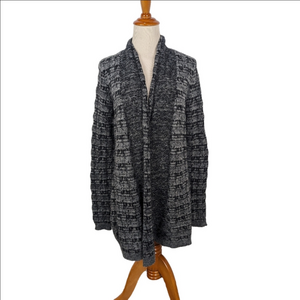 Cynthia Rowley Large Grey Wool Alpaca Blend Long Cardigan